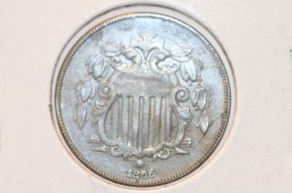 1866 5c Rays Shield Nickel - Circulated Coin - Cash Back - Coin Shop 1910 photo