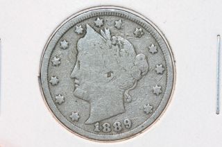 1889 5c Liberty (v) Nickel - No Liberty - Circulated Coin - Cash Back - Coin Shop 1924 photo