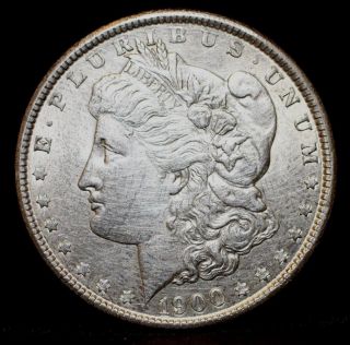 1900 $1 Morgan Silver Dollar Au photo