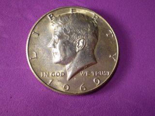 1969d Kennedy Half Dollar Uncirculated 40% Silver photo