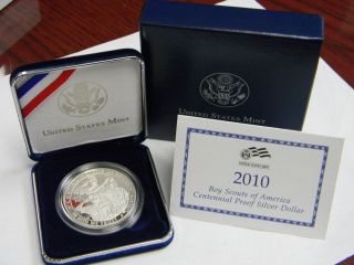 2010 Boy Scouts Of America Centennial Proof Silver Dollar photo