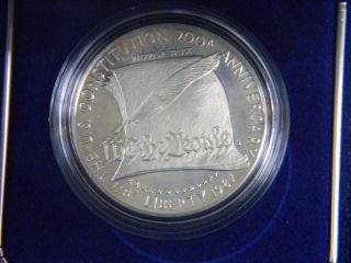 1987 S United States Constitution $1 Dollar Silver Coin photo
