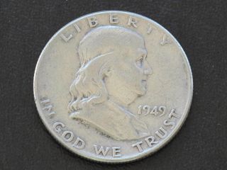 1949 - P Franklin Half Dollar 90% Silver U.  S.  Coin D0231 photo