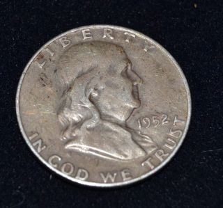 1952 D Benjamin Franklin Half Dollar - 90% Silver Content photo