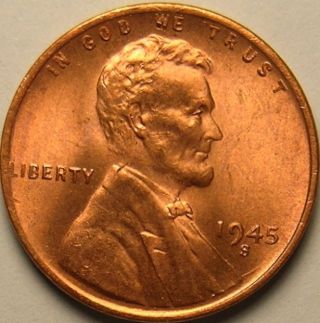 1945 S,  Bu,  Lincoln Wheat Penny,  Cent,  Ac 234 photo