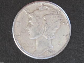 1944 - P Mercury Dime 90% Silver U.  S.  Coin D6413 photo