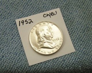 1952 - P Silver Franklin Half Dollar. . . . . . . . . . . . . . . . . . . . .  Choice/bu photo