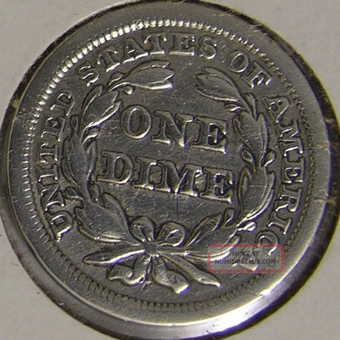 1853 Silver Seated Liberty Dime Aj 062
