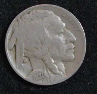 1931 - S Buffalo Nickel; Fine photo
