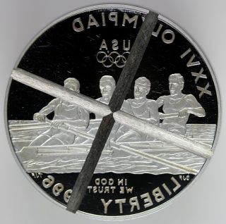 1996 $1 Silver Olympic Rowing 