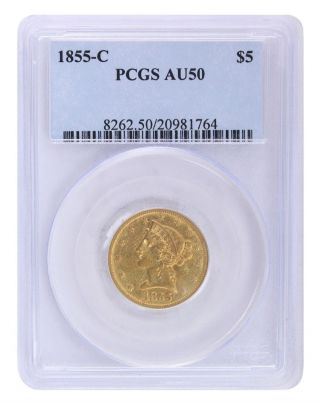 1855 - C Pcgs Au50 $5 Liberty Gold photo