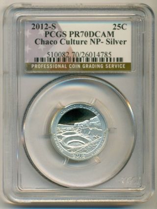 2012 S Silver Chaco Culture Np Quarter Proof Pr70 Dcam Pcgs Flag photo