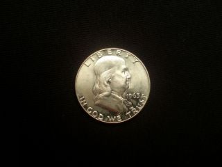 1963 Franklin Half Dollar 90% Silver Us Coin - Coin photo