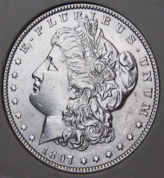 1897 Morgan Silver Dollar - Brilliant Uncirculated - Morgan Dollar photo