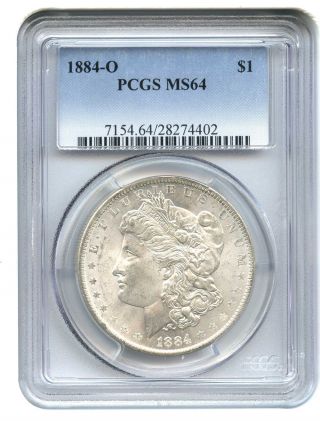 1884 - O $1 Pcgs Ms64 Morgan Silver Dollar photo