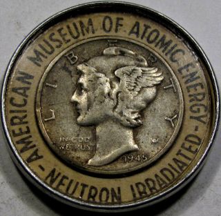 1945 And 1964 Silver Dimes. . .  Neutron Irradiated By Museum Of Atomic Energy,  Neat photo