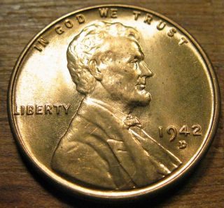 1942d Bu Red Lincoln Wheat Cent 1 photo