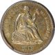 1861 ' 1/0 ' Seated Liberty Half Dime Pcgs Au Details Rare Civil War Date Half Dimes photo 1