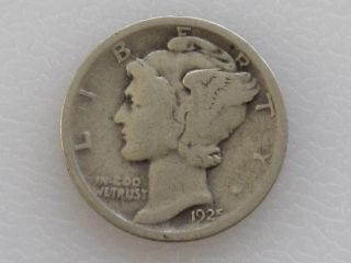 1925 - D Mercury Dime 90% Silver U.  S.  Coin D7046 photo