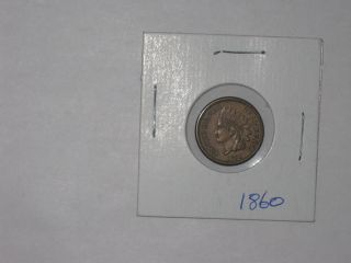 1860 Indian Head Penny - Rounded Bust Indian Head Cent photo