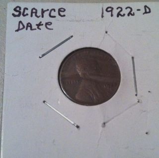1922 - D Lincoln Wheat Cent Scarce Date 
