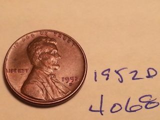 1952 D Lincoln Wheat Cent Very Sharp (4068) Detail photo