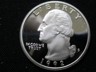 1992 S Gem Proof Washington Quarter - 90% Silver photo