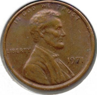 Usa 1971 American 1 Cent Lincoln Memorial Penny 1c Exact Coin Shown photo