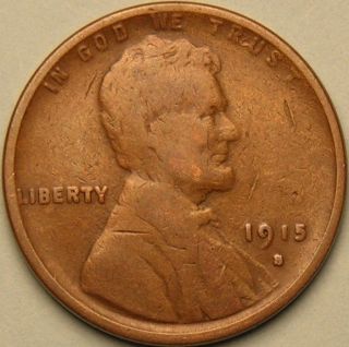 1915 S Lincoln Wheat Penny,  Cent,  Less Than 5 Million Made,  Ab 693 photo
