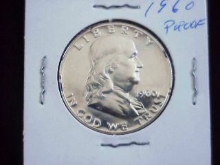 1960 50c Proof Franklin Half Dollar In Holder photo