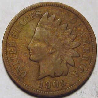 1909 Indian Head Cent,  Very Good photo