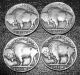4 Us Buffalo Nickels - ' 26,  ' 27,  ' 28 ',  ' 29 - P Mints - Business Circulated Nickels photo 1