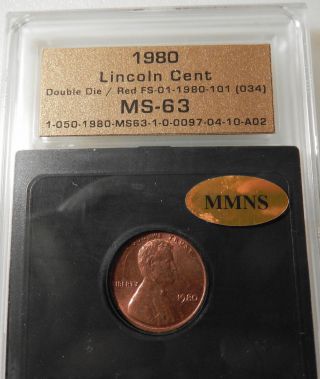 1980 Lincoln Memorial Cent Doubled Die photo