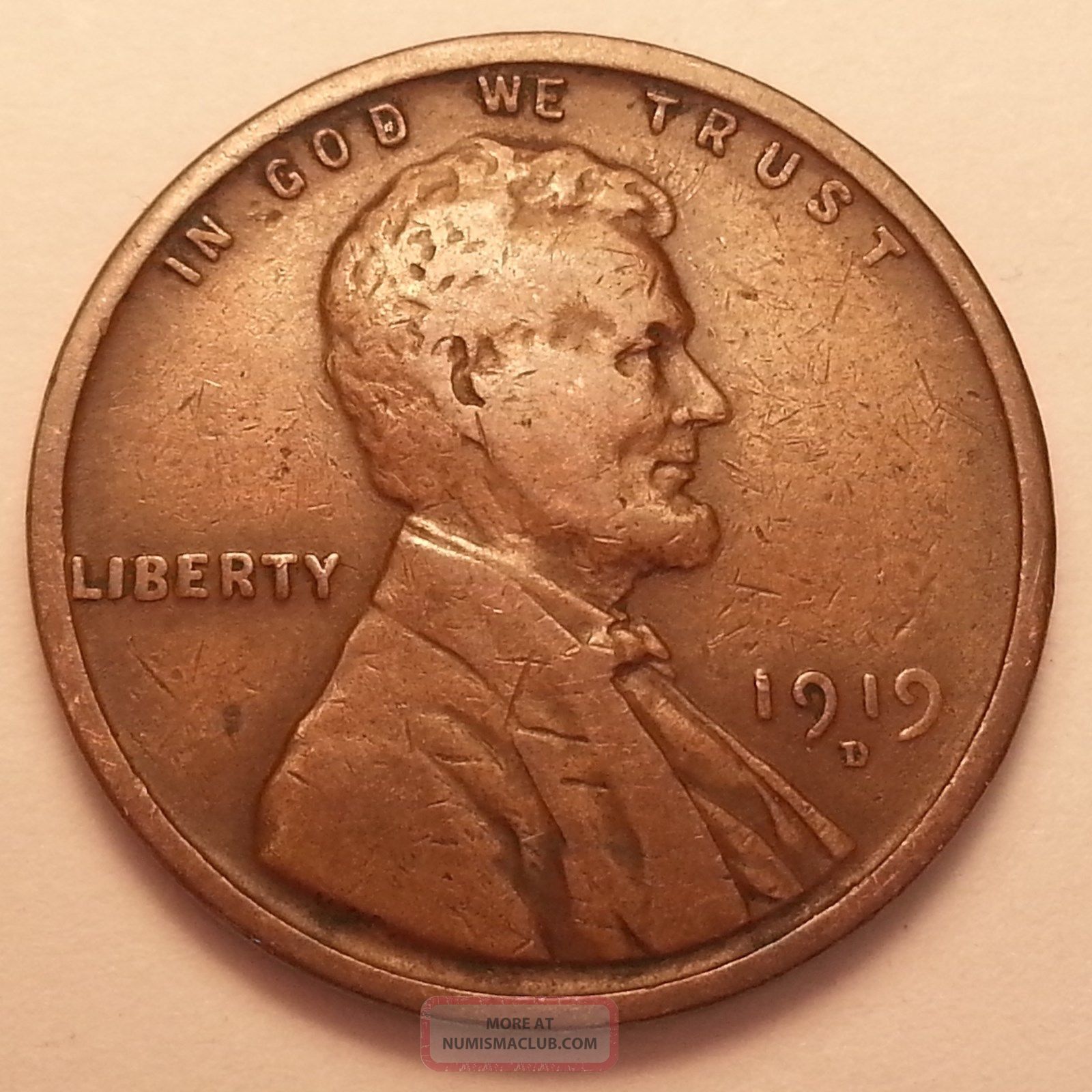 04 Low Mintage 1919 D Lincoln Wheat Cent