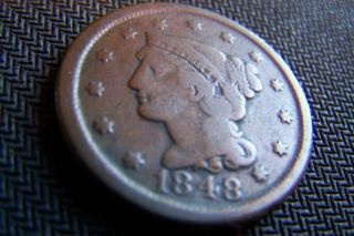 1848 Braided Hair Cent photo