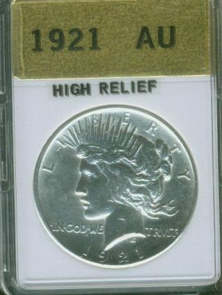 1921 Peace Dollar High Relief Borderline Uncirculated photo
