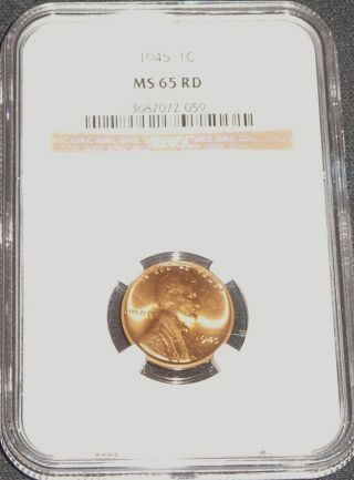 1945 Lincoln Wheat Cent - Ngc Ms65 Brilliant Uncirculated photo