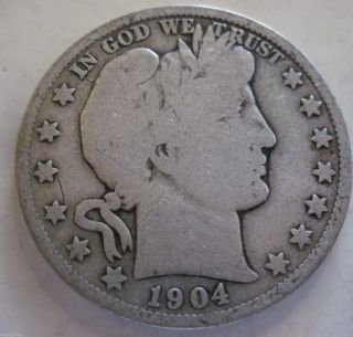 1904 - O Silver Barber Half Dollar (917u) photo
