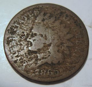1865 Indian Head Cent Coin One Penny (322i) photo