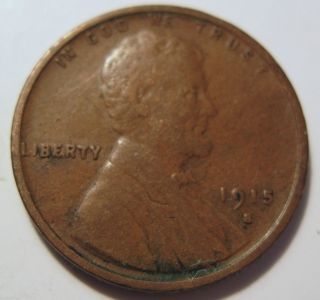 1915 S Lincoln Wheat Cent Penny Collector Coin (28e) photo