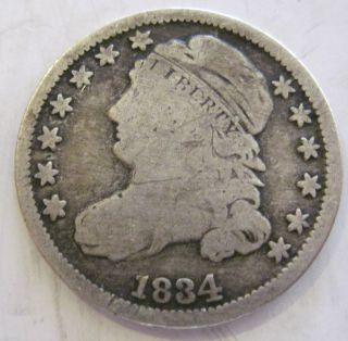 1834 Silver Bust Dime 49l photo