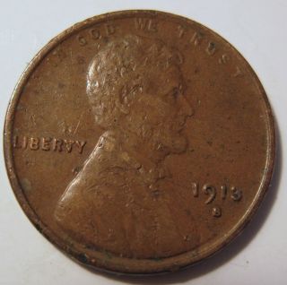1913 S Lincoln Wheat Cent Penny Collector Coin (28t) photo