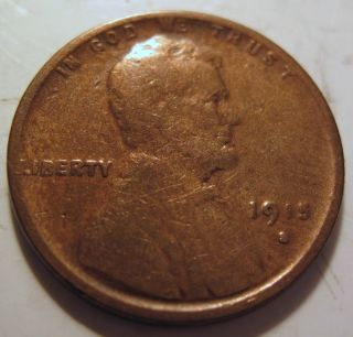 1915 S Lincoln Wheat Cent Coin One Penny (322am) photo