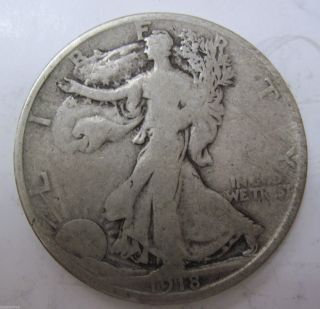 1918 S Silver Walking Liberty Half Dollar (219d) photo