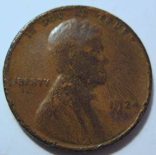 1924 D Lincoln Wheat Cent Penny Collector Coin (27h) photo