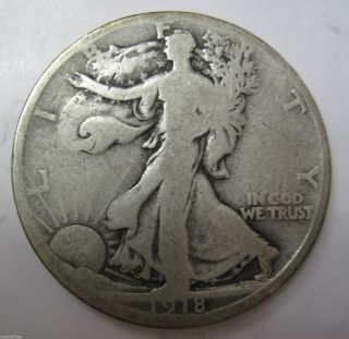 1918 D Silver Walking Liberty Half Dollar (218d) photo