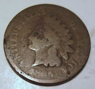 1865 Indian Head Cent Coin One Penny (322j) photo