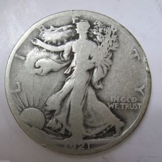 1921 S Silver Walking Liberty Half Dollar (218g) photo
