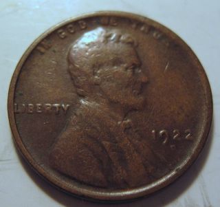 1922 D Lincoln Wheat Cent Coin One Penny (322an) photo