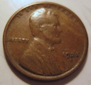 1923 S Lincoln Wheat Cent Coin One Penny (322ap) photo